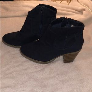 Navy booties